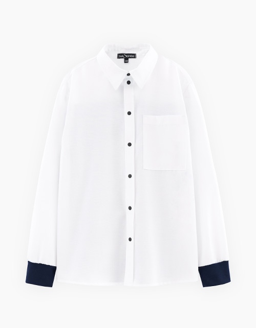 Комбинированная рубашка для мальчика Комбинированная рубашка для мальчика