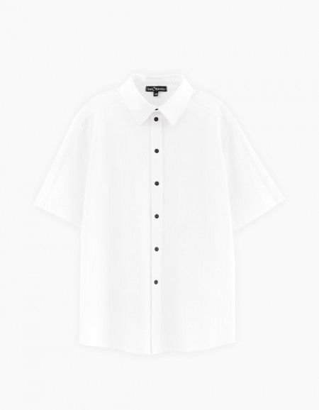 Белая рубашка с коротким рукавом для мальчика