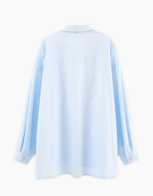 Стильная голубая блузка на кнопках для девочки Стильная голубая блузка на кнопках для девочки