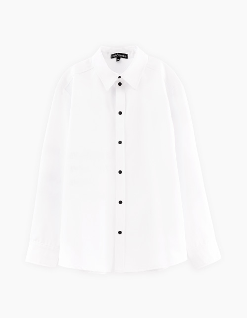 Дизайнерская школьная белая рубашка для мальчика Дизайнерская школьная белая рубашка для мальчика