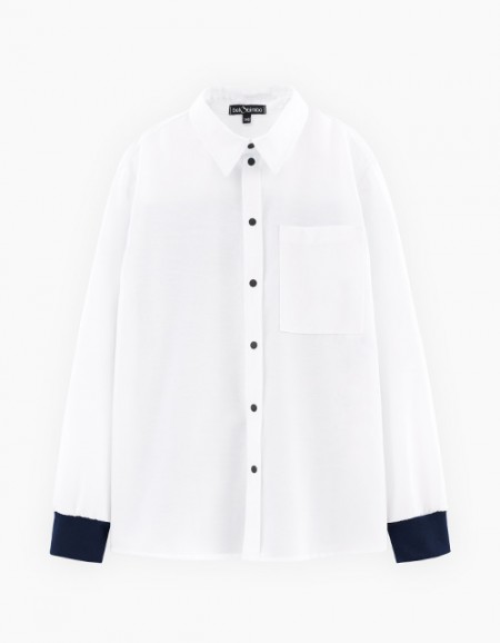 Комбинированная рубашка для мальчика