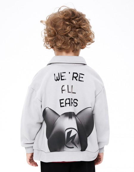 Светло-серый жакет для мальчика