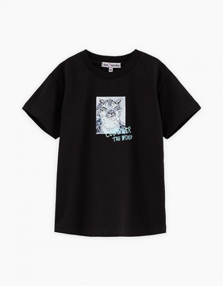 Чёрная футболка для мальчика