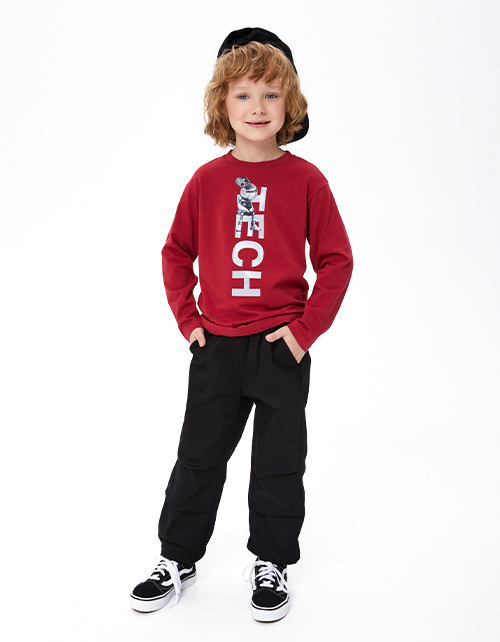 Чёрные брюки-парашюты для мальчика Чёрные брюки-парашюты для мальчика