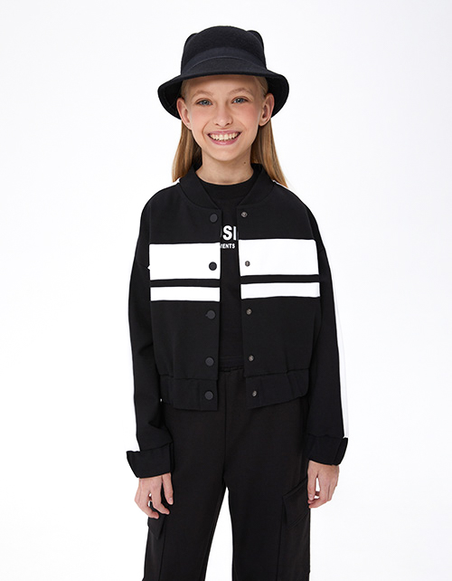 Жакет-бомбер для девочки Жакет-бомбер для девочки