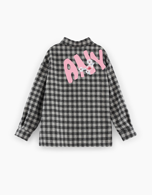 Стильная рубашка в клетку для девочки