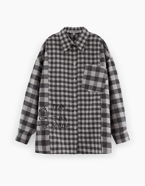 Трендовая рубашка в клетку для девочки