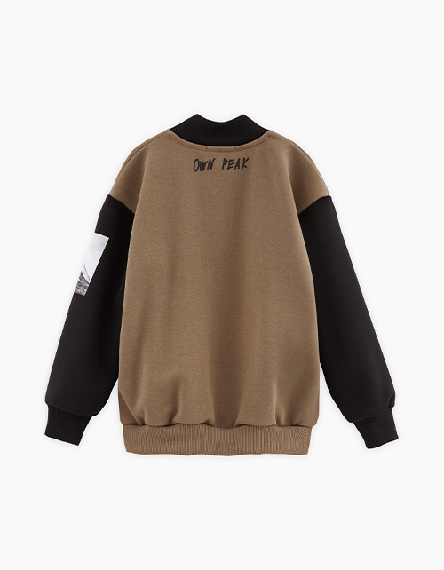 Жакет-бомбер с контрастными рукавами для мальчика Жакет-бомбер с контрастными рукавами для мальчика