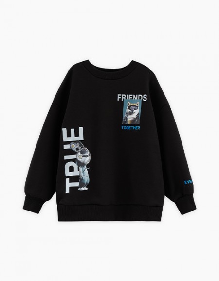 Чёрный свитшот для мальчика