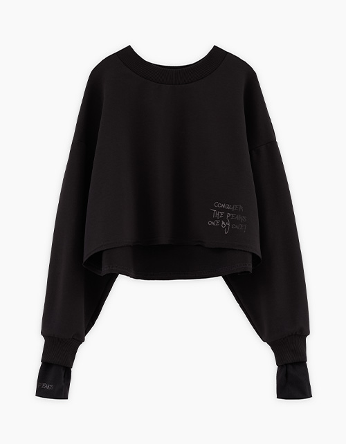 Стильный чёрный свитшот для девочки Стильный чёрный свитшот для девочки
