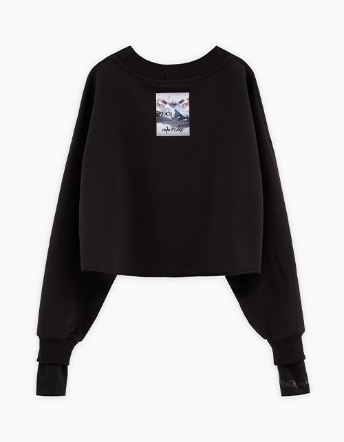 Стильный чёрный свитшот для девочки Стильный чёрный свитшот для девочки