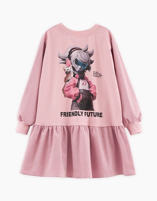 Платье из микровельвета для девочки Платье из микровельвета для девочки