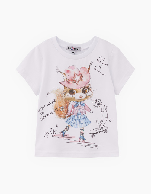 Белая футболка для девочки Белая футболка для девочки