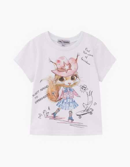 Белая футболка для девочки