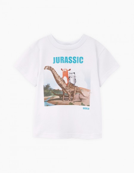 Белая футболка для мальчика