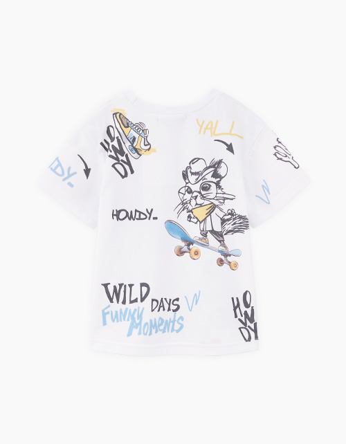 Белая футболка для мальчика