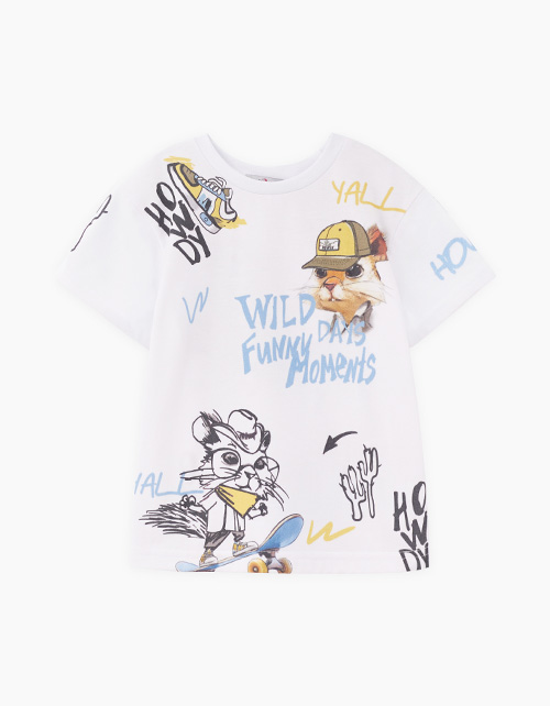 Белая футболка для мальчика Белая футболка для мальчика