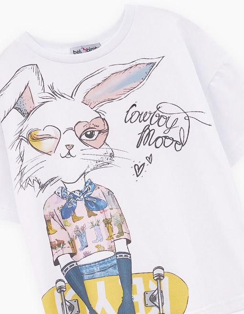 Белая футболка для девочки