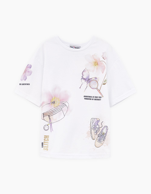 Белая футболка для девочки