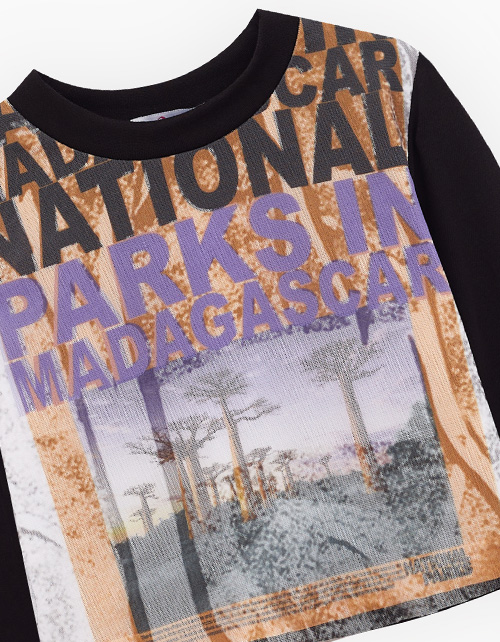 Чёрный лонгслив для девочки Чёрный лонгслив для девочки