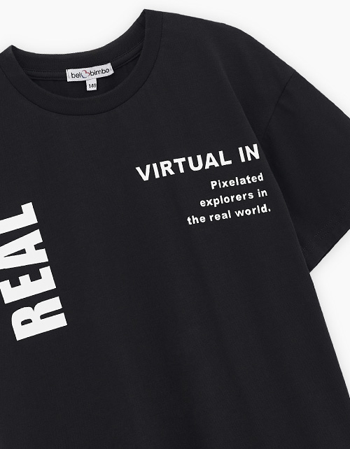 Чёрная футболка для мальчика