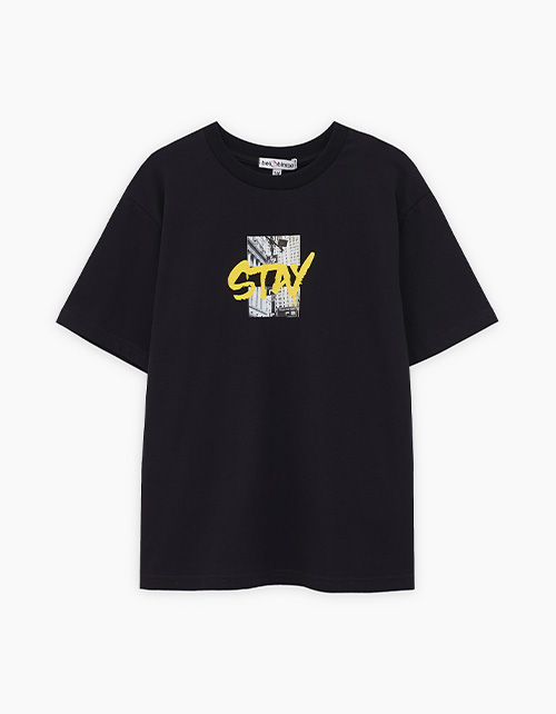 Чёрная футболка для мальчика