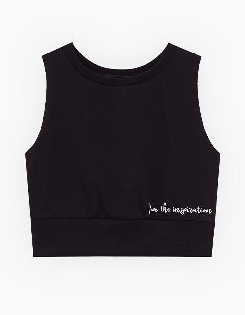 Чёрный топ для девочки