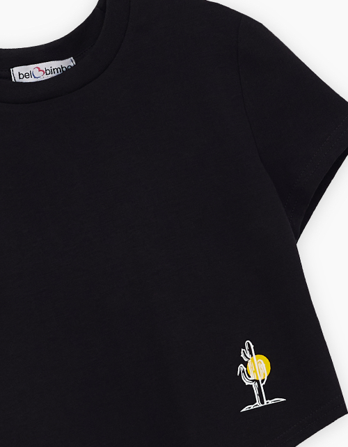 Чёрный топ для девочки