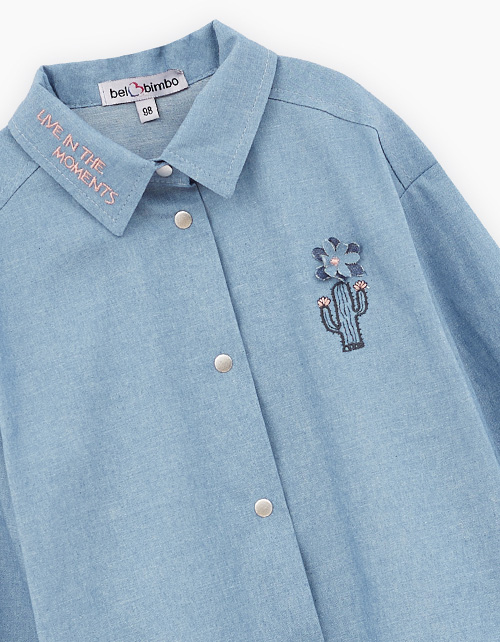 Джинсовая рубашка для девочки Джинсовая рубашка для девочки