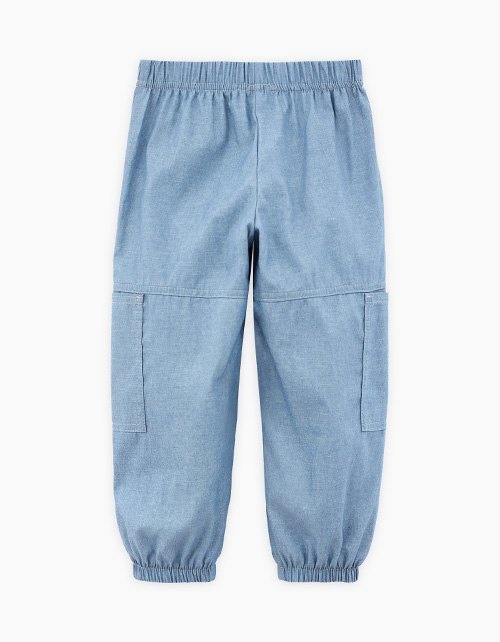 Джинсовые брюки парашюты для девочки