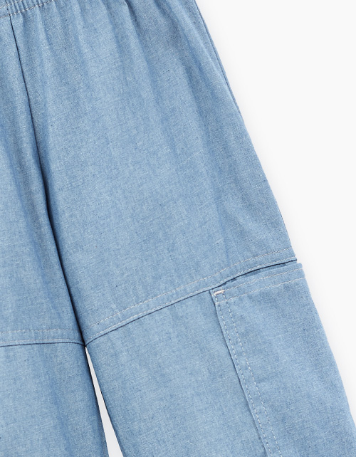 Джинсовые брюки парашюты для девочки