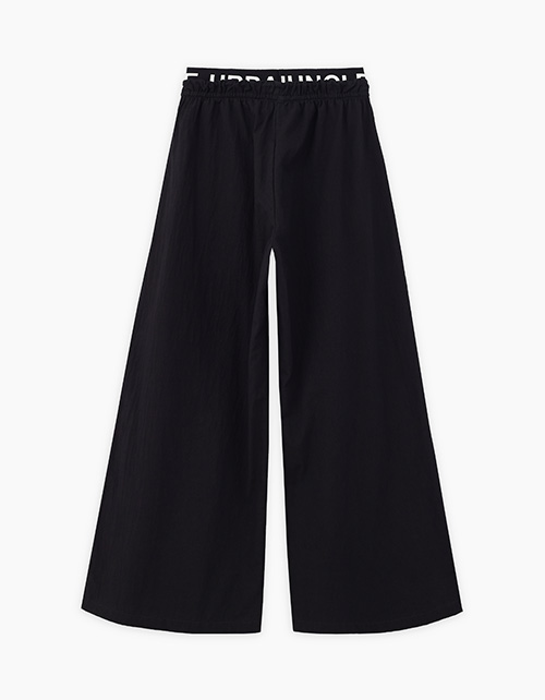 Чёрные широкие брюки для девочки Чёрные широкие брюки для девочки