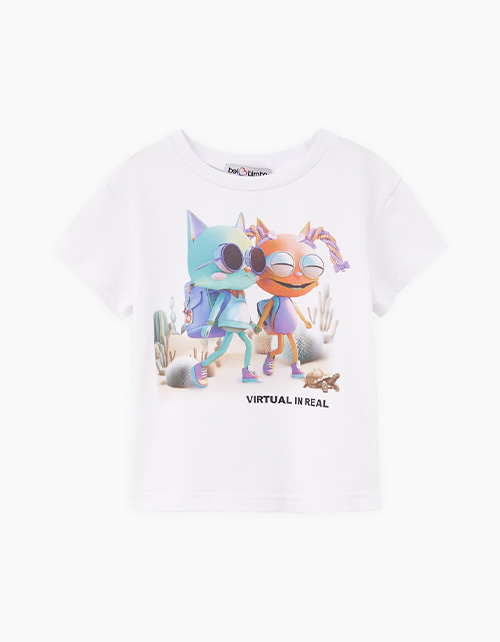 Белая футболка для девочки