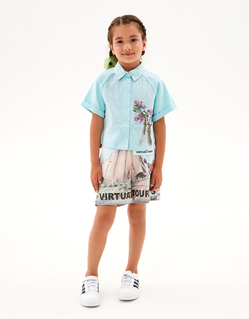 Кроп-рубашка для девочки