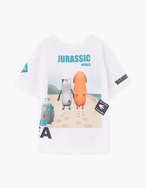 Дизайнерская белая футболка для мальчика