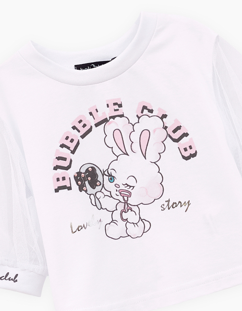 Белая футболка для девочки