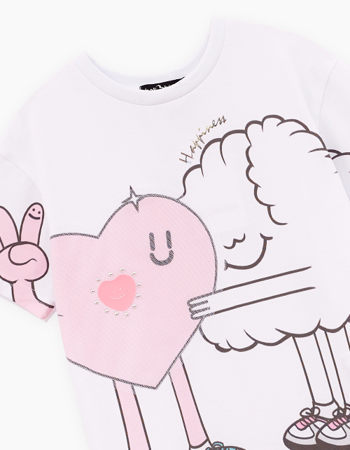 Белая футболка для девочки