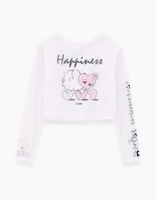 Белый лонгслив для девочки