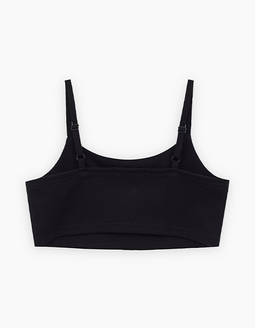 Чёрный топ бюстье для девочки