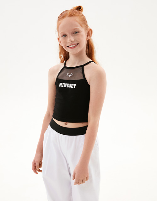 Чёрный топ для девочки