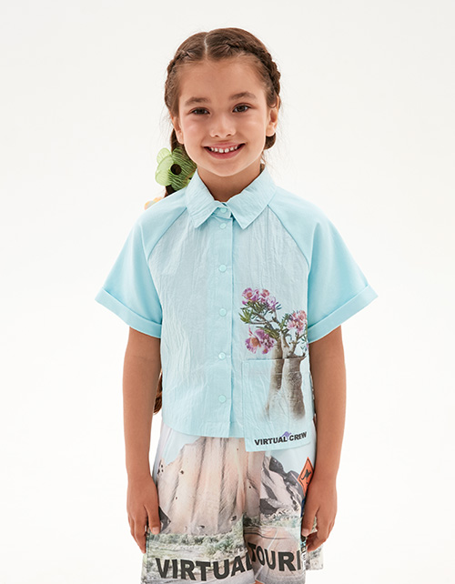 Кроп-рубашка для девочки