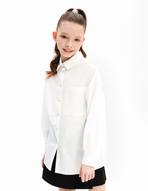 Белая блузка для девочки Белая блузка для девочки