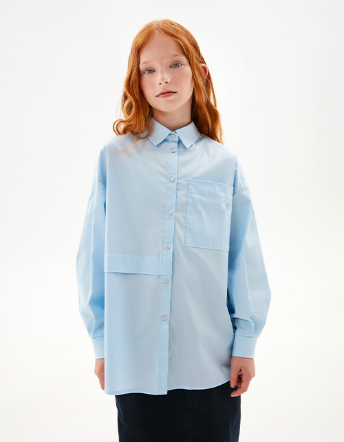 Голубая блузка для девочки