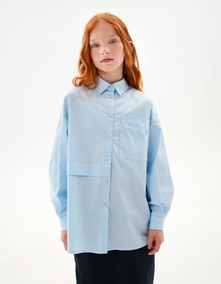 Голубая блузка для девочки
