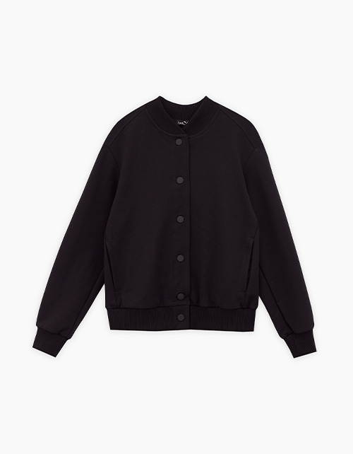 Чёрный жакет-бомбер для девочки Чёрный жакет-бомбер для девочки