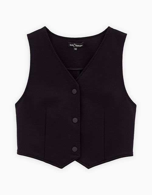 Чёрный жилет для девочки Чёрный жилет для девочки