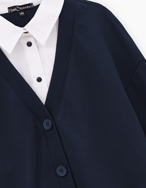 Тёмно-синяя обманка для девочки Тёмно-синяя обманка для девочки