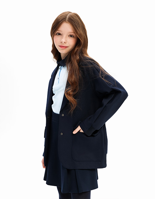 Тёмно-синий жакет для девочки Тёмно-синий жакет для девочки
