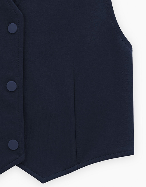 Тёмно-синий жилет для девочки