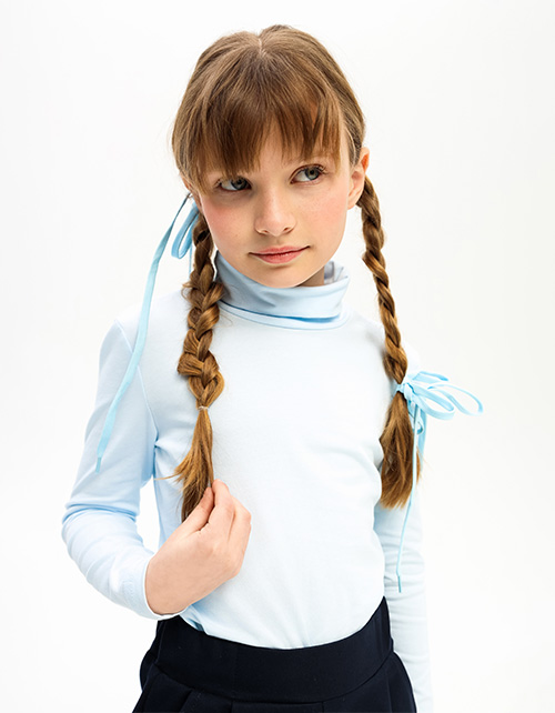 Голубой гольф для девочки Голубой гольф для девочки